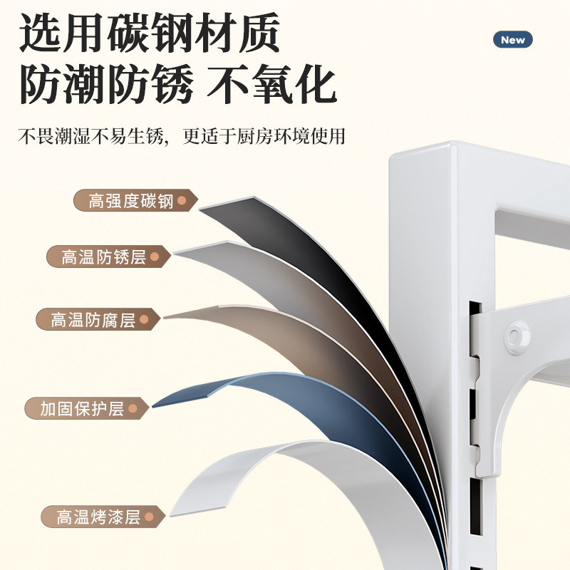 水槽下锅具置物架台面双杯放锅架跨境大锅平底锅收纳橱柜多层收纳详情图2