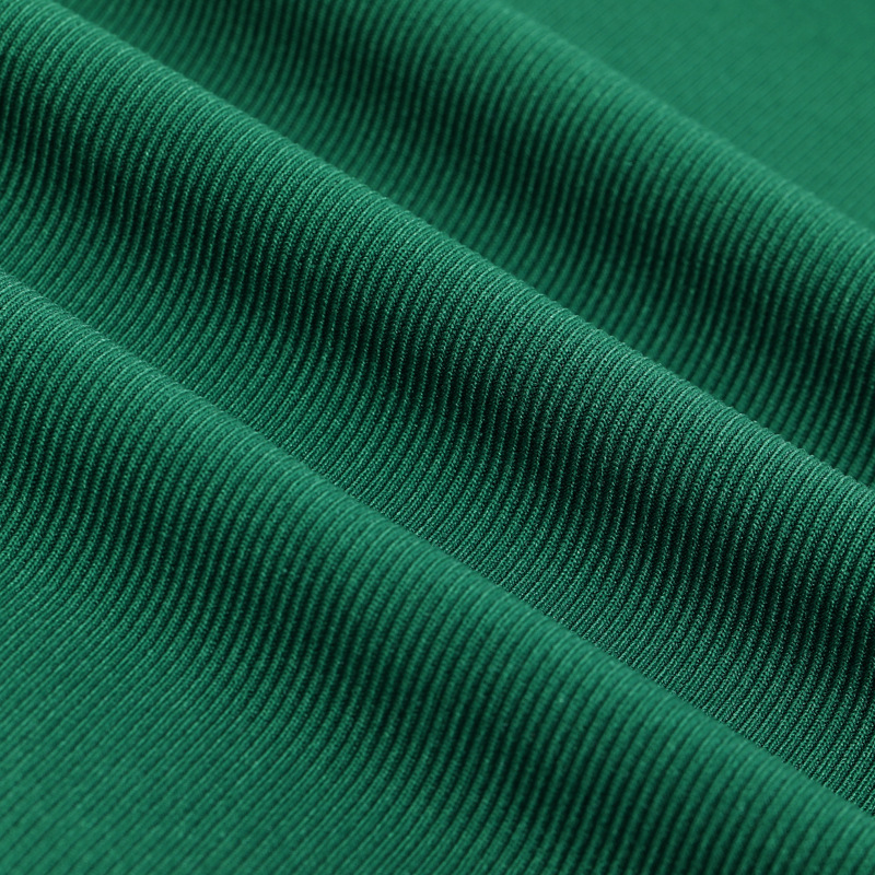 2023 New style knitted ribbed fabric 2*1 cool silk cotton ribbed fabric stretch and drape wide-leg pants vest fabric details Picture