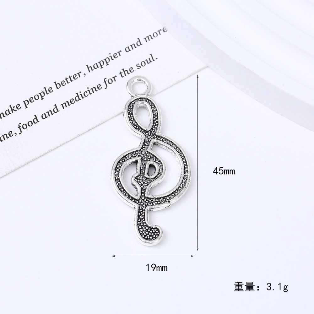 Musical instrument, music symbol, retro pendant, ship anchor, alloy jewelry, pendant, diy bracelet, necklace, key chain accessories details Picture
