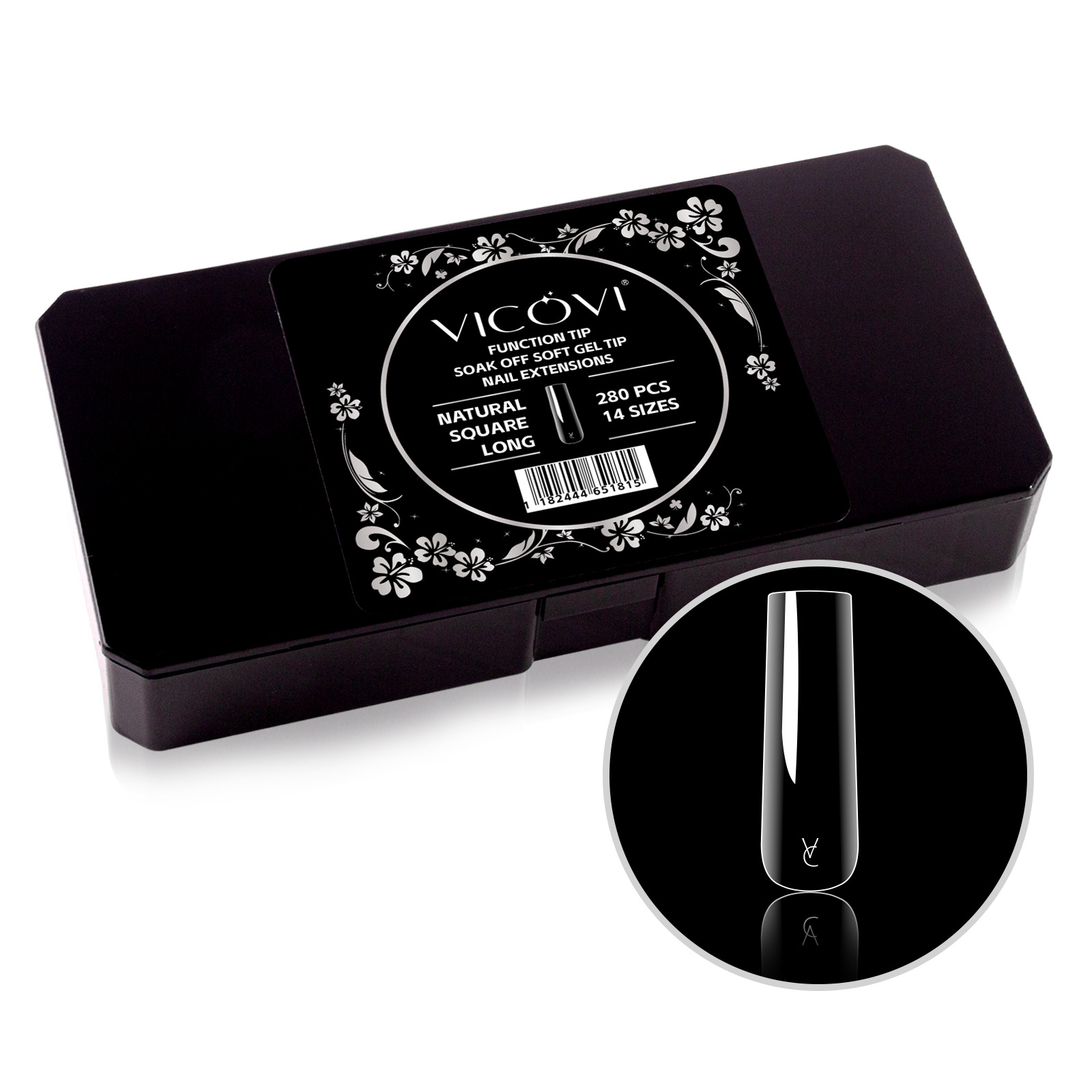 GEL X TIP美甲甲片高透坚硬无痕假指甲280片盒装全贴甲14尺寸半码