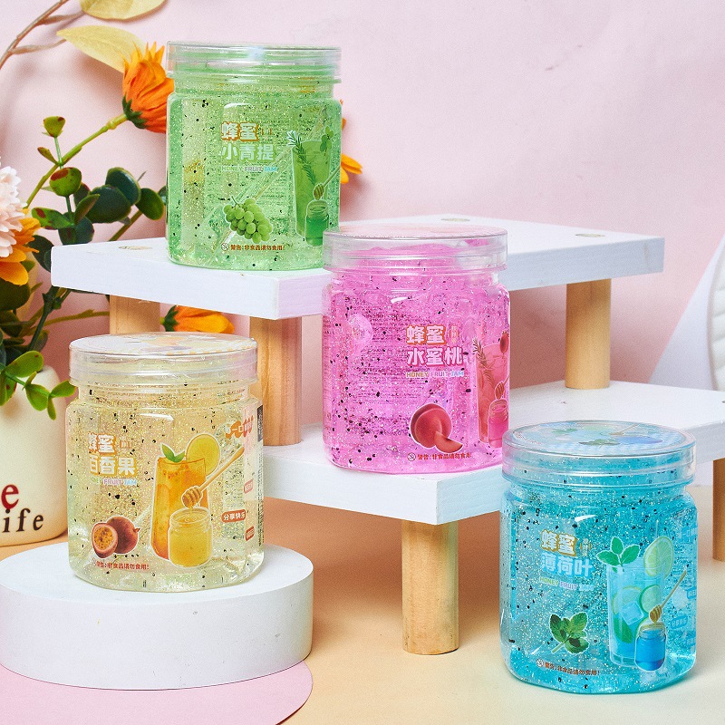 网红爆款蜂蜜水果搅拌泥起泡胶捏捏乐解压高颜值史莱姆工厂批发