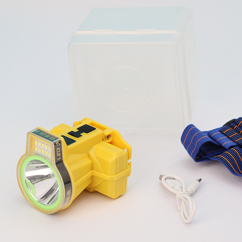 Smart display floodlight headlamp with 4000 lumens of strong light for outdoor camping lighting Item Picture