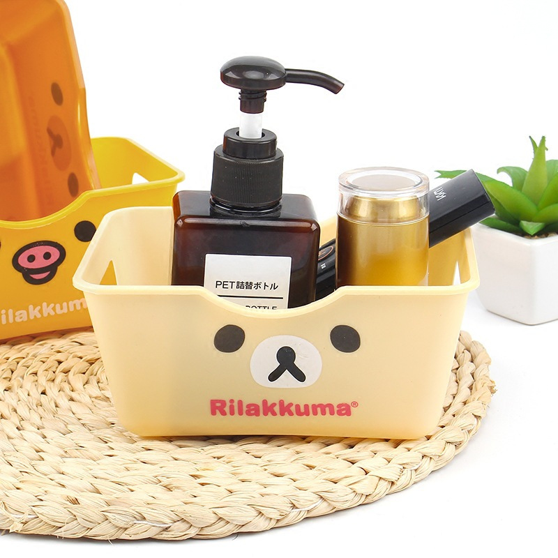 Cosmetics and jewelry storage box, cartoon sundries desktop storage box, cosmetics organization box, storage box, home girl Application Scenario