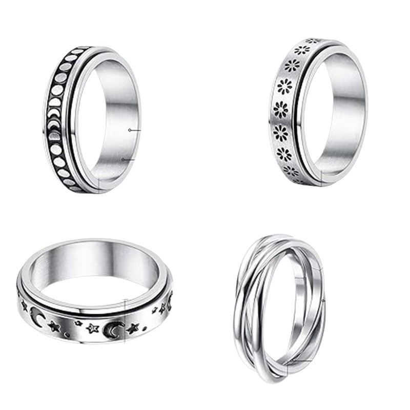 戒指/戒指男/莫桑钻/情侣戒指/戒指空托白底实物图