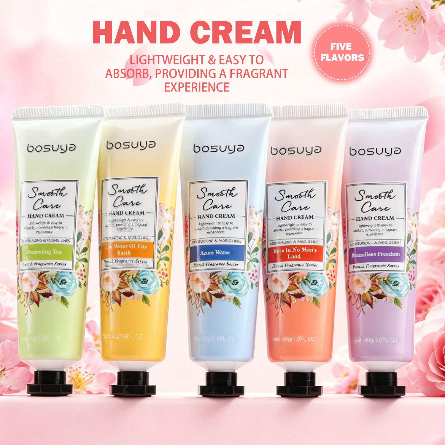 【OEM Factory Processing and Customization 】 5-tube hand cream, hydrating and moisturizing for a long time, leaving a lasting fragrance, small, refreshing and non-sticky details Picture