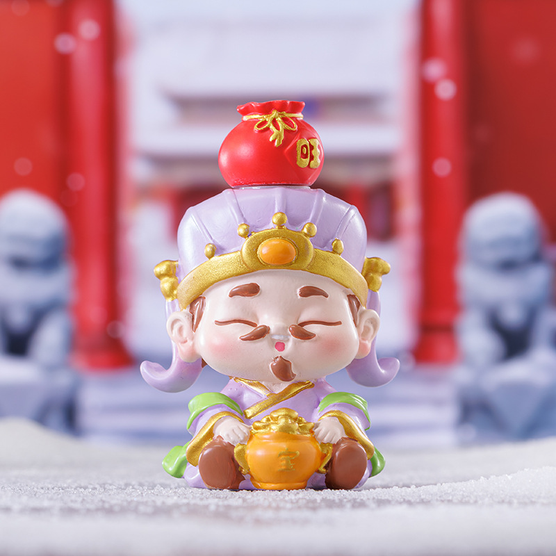New products: yun God of Wealth Blind Box, trendy toys, figurines, patriotic and trendy resin decorations, desktop ornaments wholesale Application Scenario