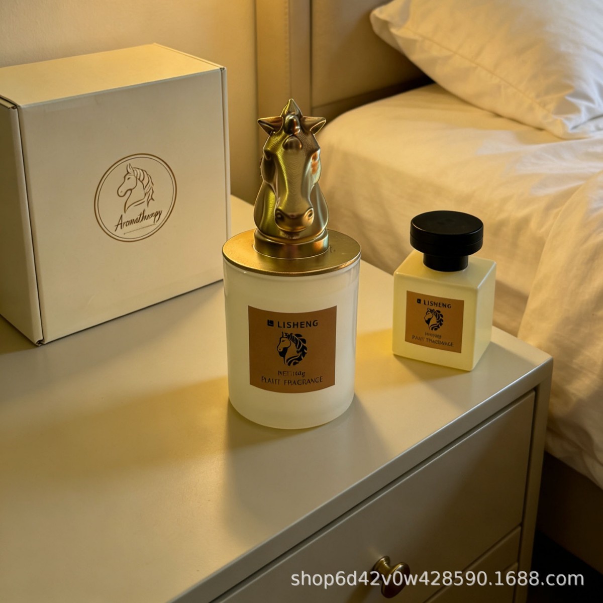 马年新年创意礼盒香薰蜡烛无火香薰高级香摆件香氛扩香套盒家用