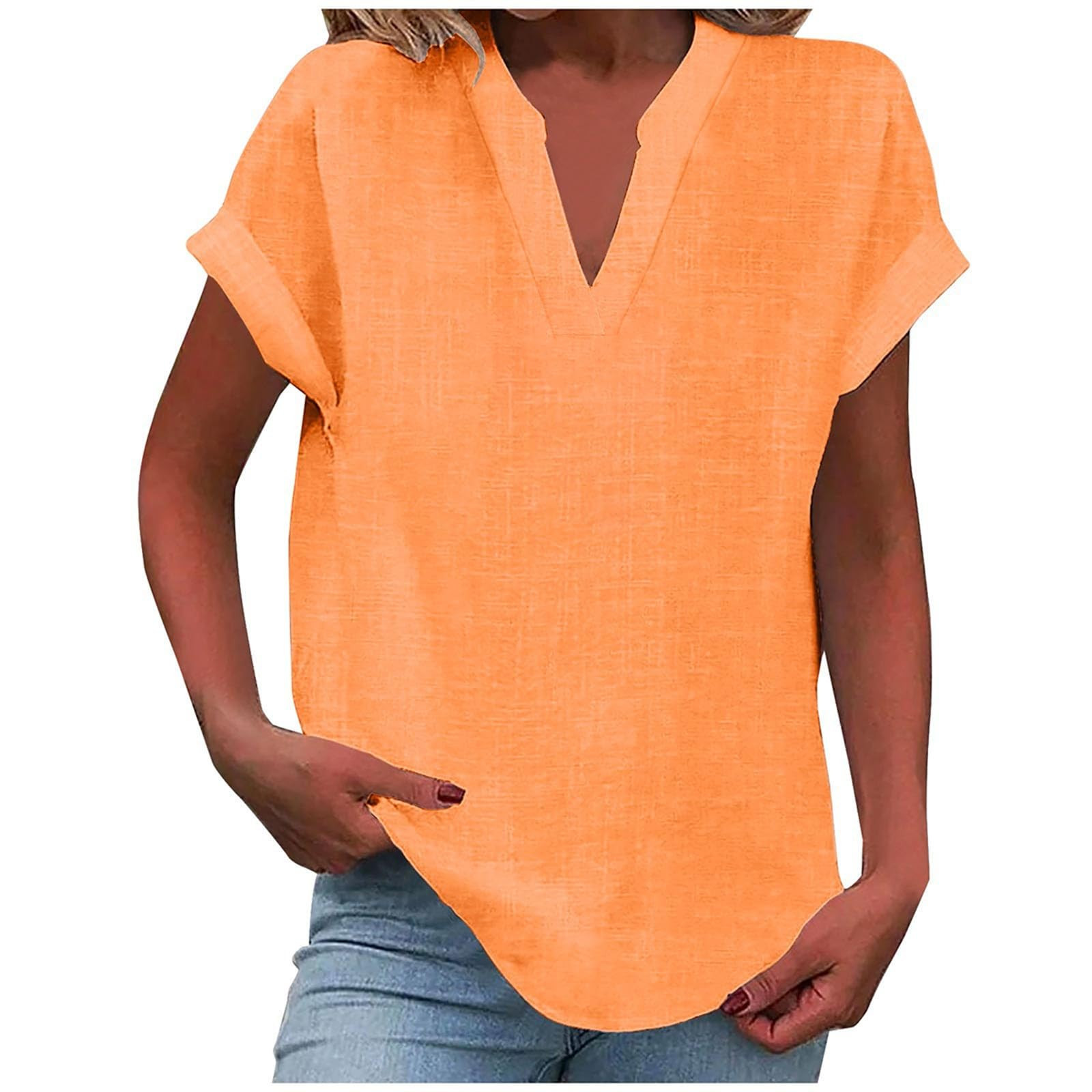Amazon AliExpress Cross-border 2025 New Summer solid-color short-sleeved women's shirts for Europe and America Specification drawing