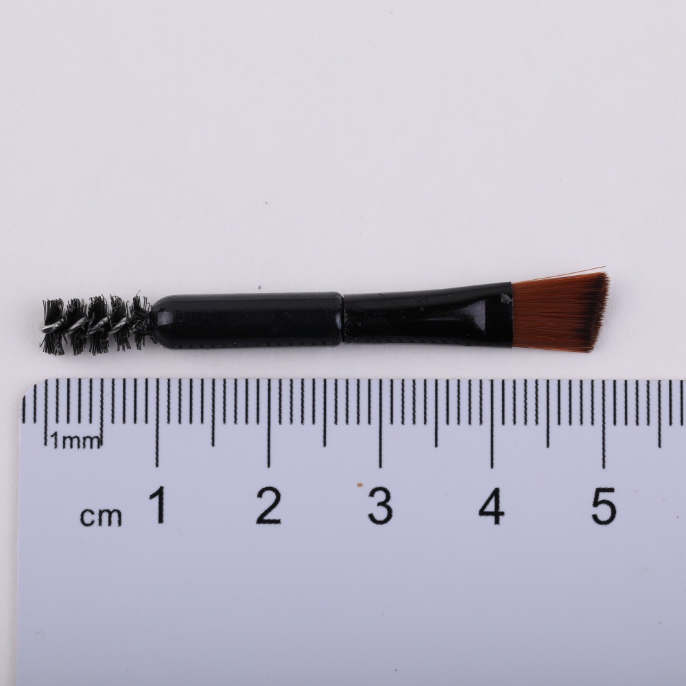 双头斜角睫毛刷扁头美妆彩妆刷修眉画眉眼影便携两用眉粉刷现货产品图