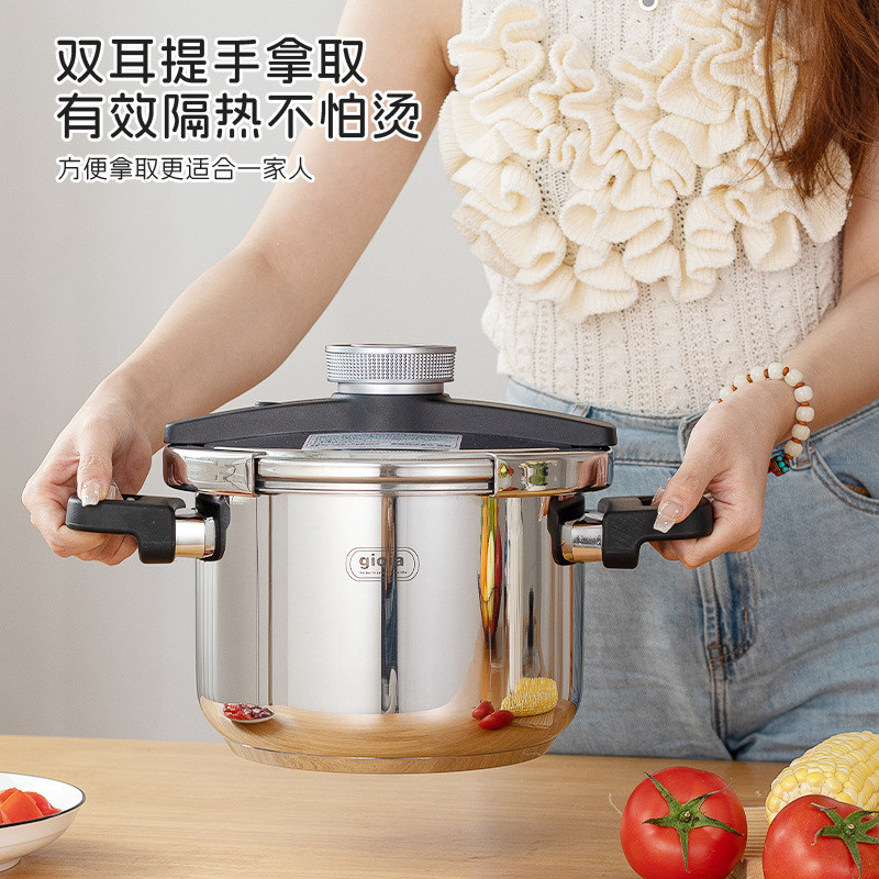 gioia Jiaoya pressure cooker, 304 stainless steel pressure cooker, household thickened explosion-proof induction cooker, gas universal special use details Picture
