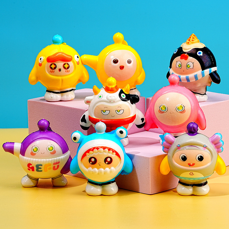 Egg-loaded party, slow Rebound, children's stress-relieving toys, stress-relieving and venting gadgets, cartoon figurines, figurines and gifts Specification image