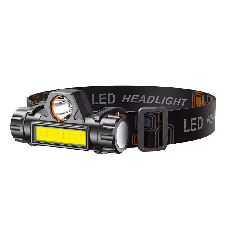 led strong headlight, mini charging, small waterproof diffused light cob headlight, outdoor night fishing headlight, multi-functional headlight Item Picture