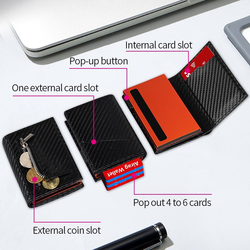 Popular Foreign Trade Women's Bags, Coin Purses, Document Storage Bags, Card Bags, Anti-Demagnetization Large-Capacity Women's Bags, Men's Wallets details Picture