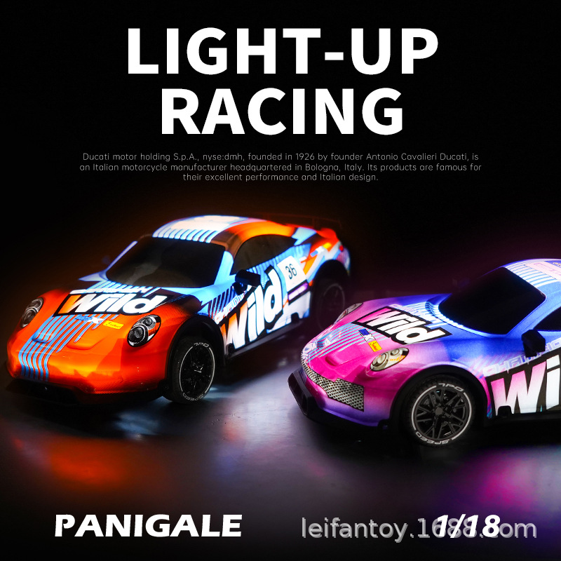 Cross-border 2024 new 1:18 wireless remote control car with light drift, sports car, foreign trade children's toy racing car