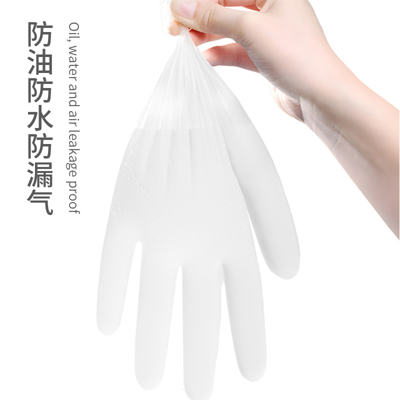 Wholesale disposable PVC rubber gloves, powder-coated anti-slip protective gloves, individually packaged beauty thickened gloves Application Scenario