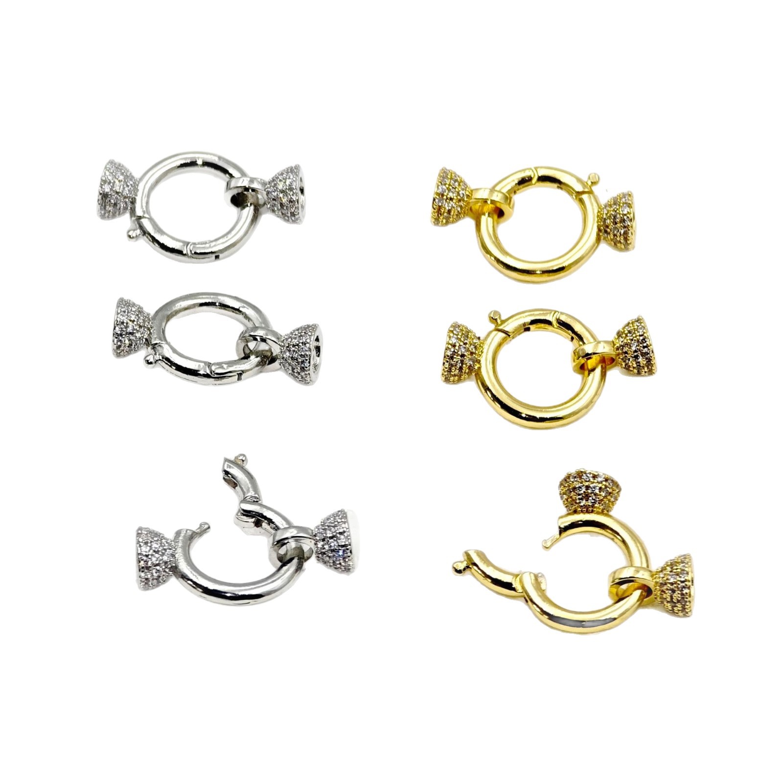 diy jewelry accessories: Bracelets, necklaces, round buttons, simple single-row pearl buckles, sweater chains, lock buttons, and accessories Item Picture