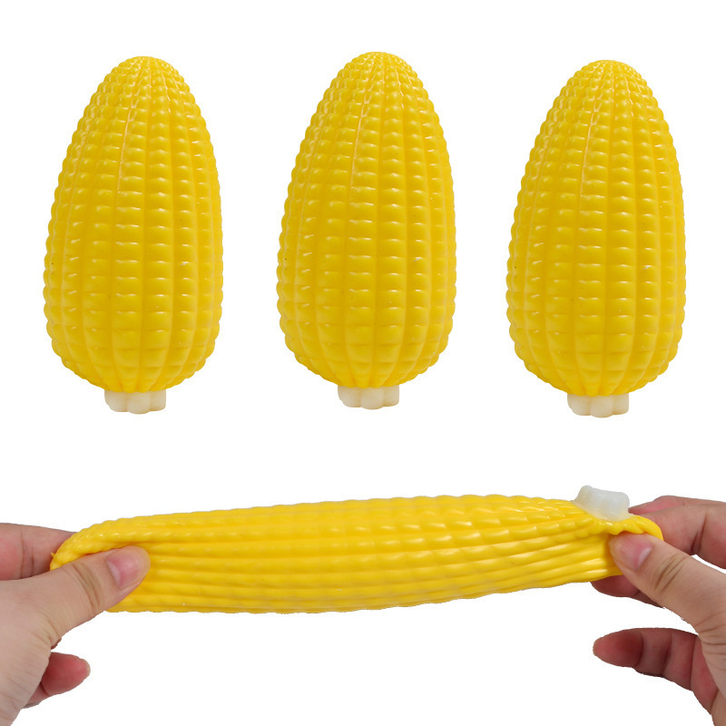 New and unique simulation corn flour release balls at street stalls and night markets, fruit corn kneading fun, children's stress-relieving small toys Item Picture