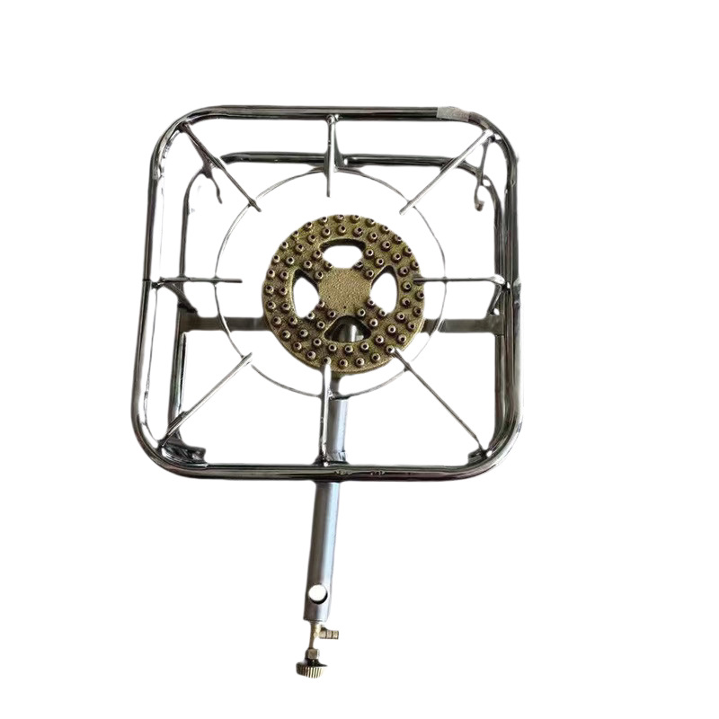 Stainless steel electroplated hot pot, Middle East, Saudi Arabia outdoor high-quality double-head gas stove, camping and picnic stove, cast iron Item Picture