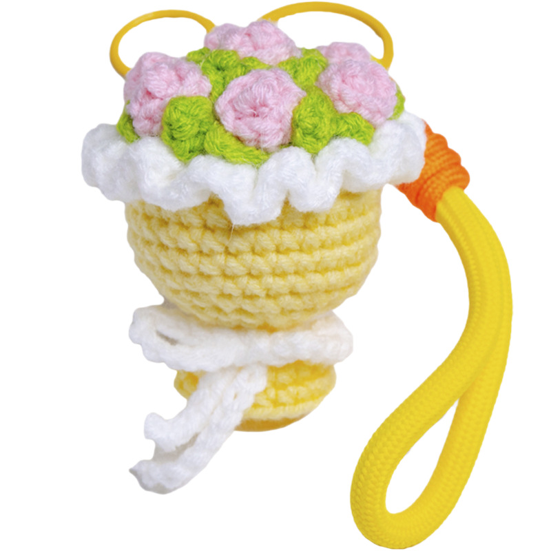 Hand-knitted mini bouquets, hand-held bouquets, pendants, crocheted keychains, bag pendants and ornaments Item Picture
