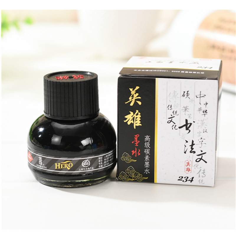 Hero 231A Red, 232A Blue and Black, 233A Blue, 234A Black Fountain Pen Carbon Ink 75ml, Blue and Black Office Ink details Picture