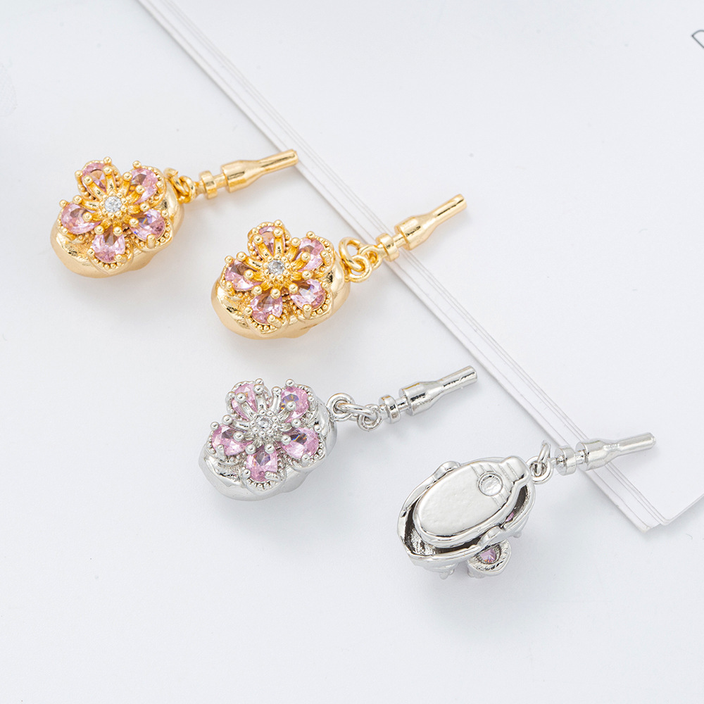 diy copper plated real gold necklace, ingot clasp, pearl bracelet, end clasp, clip clasp, connecting clasp, creative and creative DIY Specification image