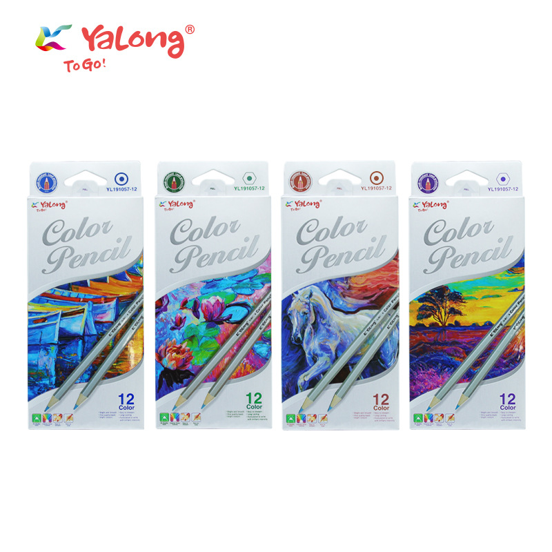 铅笔/彩色铅笔/原木彩色铅笔/儿童铅笔带卡通橡皮/开自动铅笔学季白底实物图