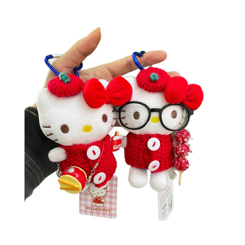【 Genuine 】 New Year hellokitty Bag Pendant, Cute girl pendant, kt plush doll Item Picture