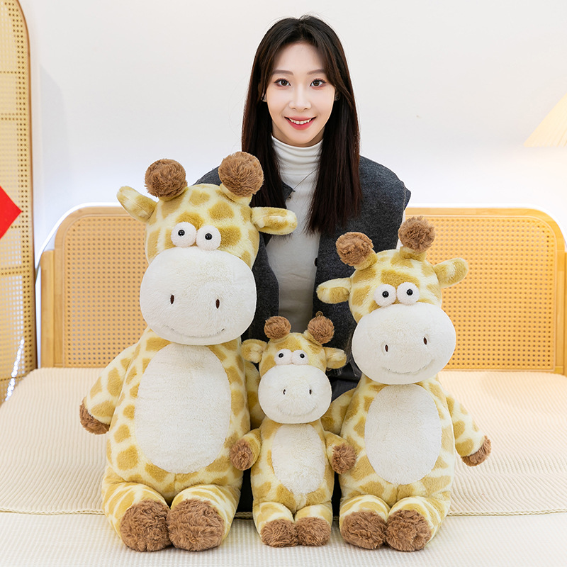 抽象小鹿抱枕玩偶毛绒玩具公仔儿童陪睡布娃娃抱枕送生日礼物批发