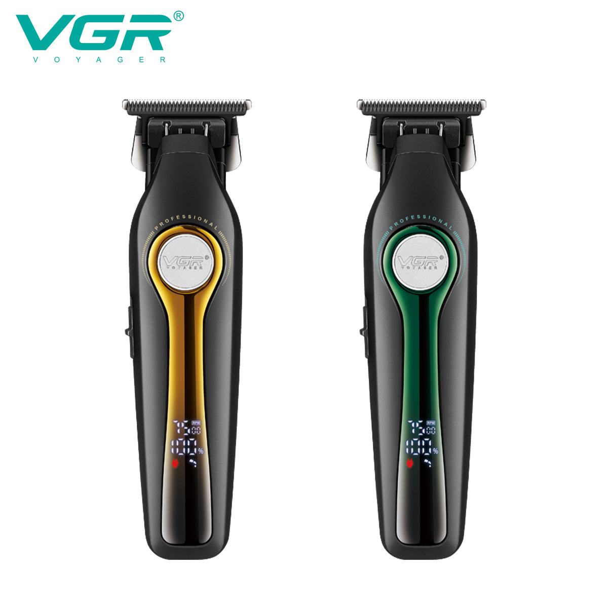 VGR993 Cross-border new digital display oil-tipped hair clipper, professional men's hair salon brushless rechargeable hair clipper Item Picture