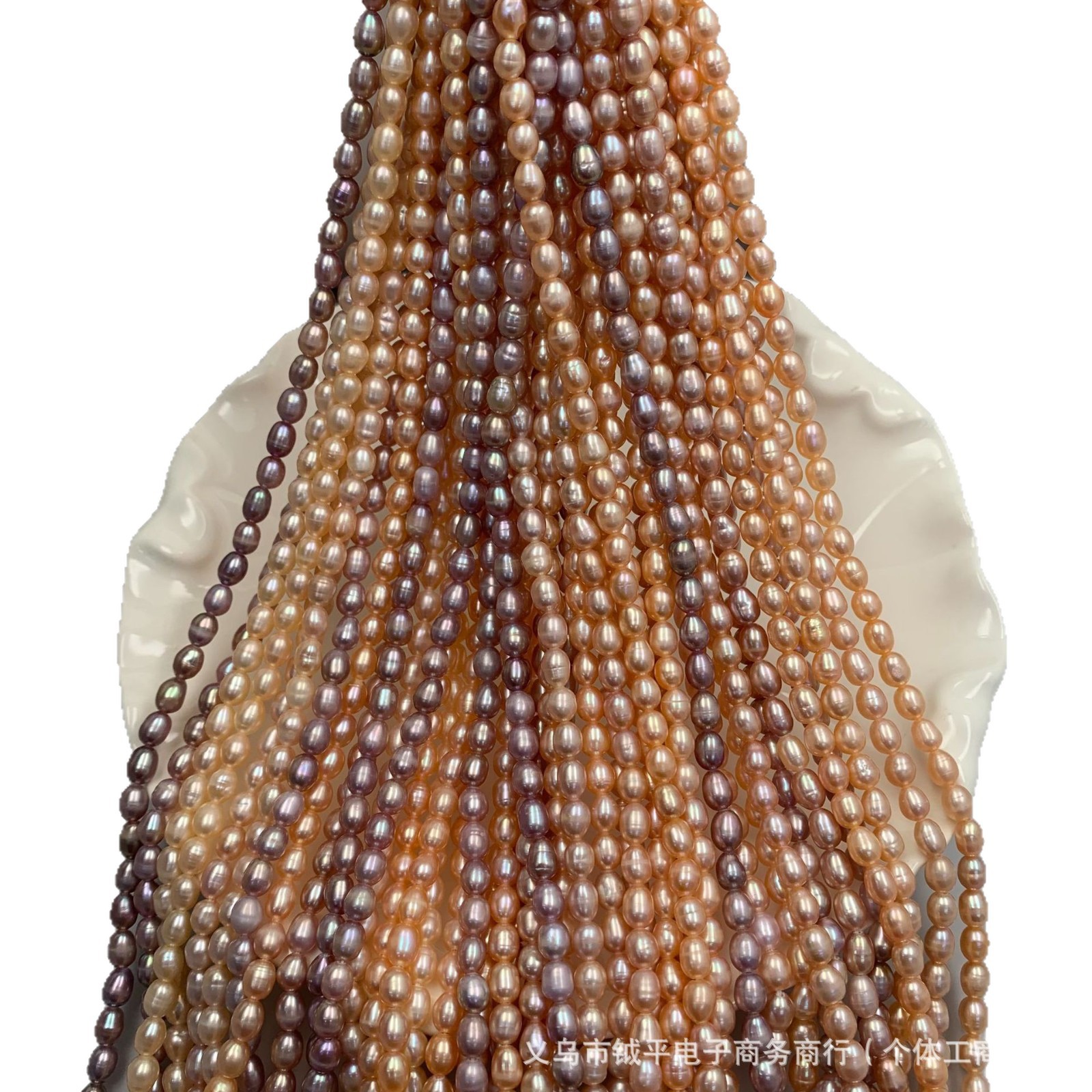 4-5mm米珠天然淡水真珍珠小珍珠饰品配件项链材料白底实物图