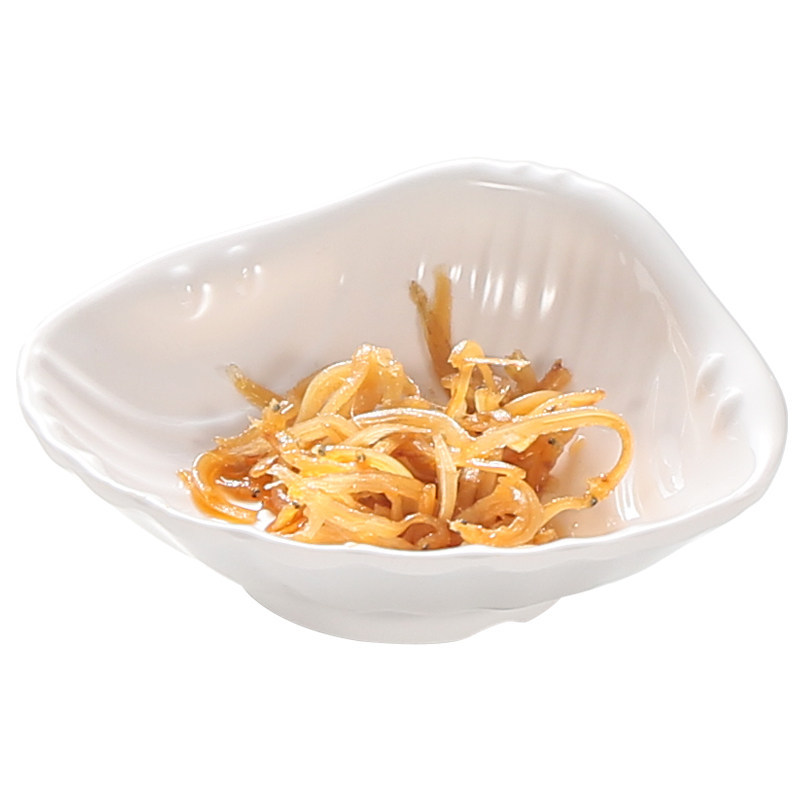 Melamine small saucers, plastic soy sauce saucers, round flavor saucers, two-compartment dipping saucers, hot pot seasoning dipping bowls, vinegar saucers, commercial Item Picture