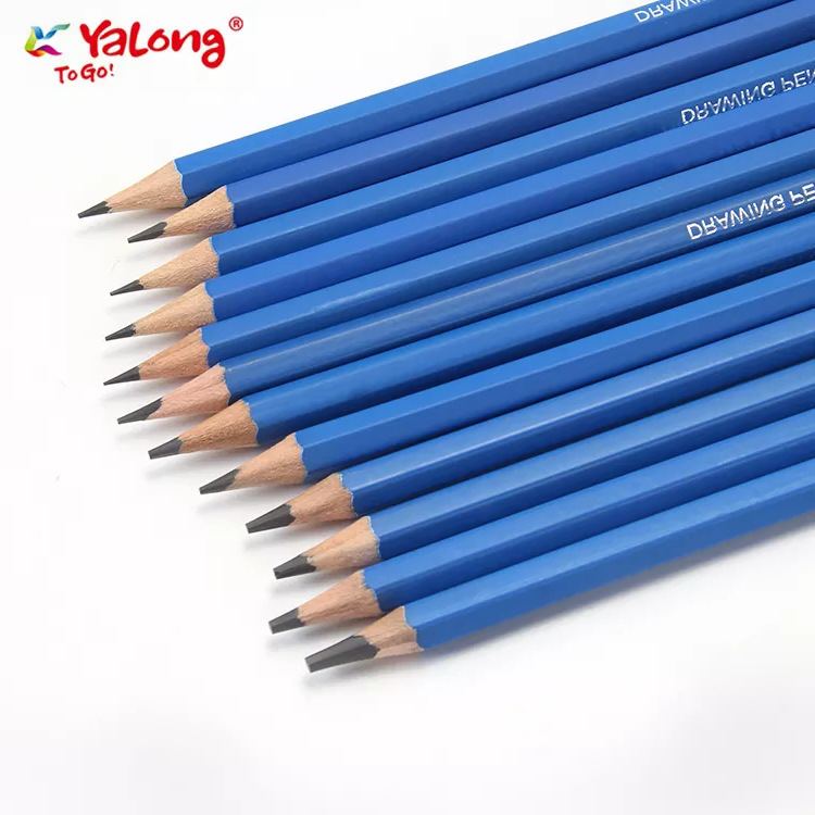 Cross-border exclusive 12pcs of drawing pencils, wooden art pencils for students