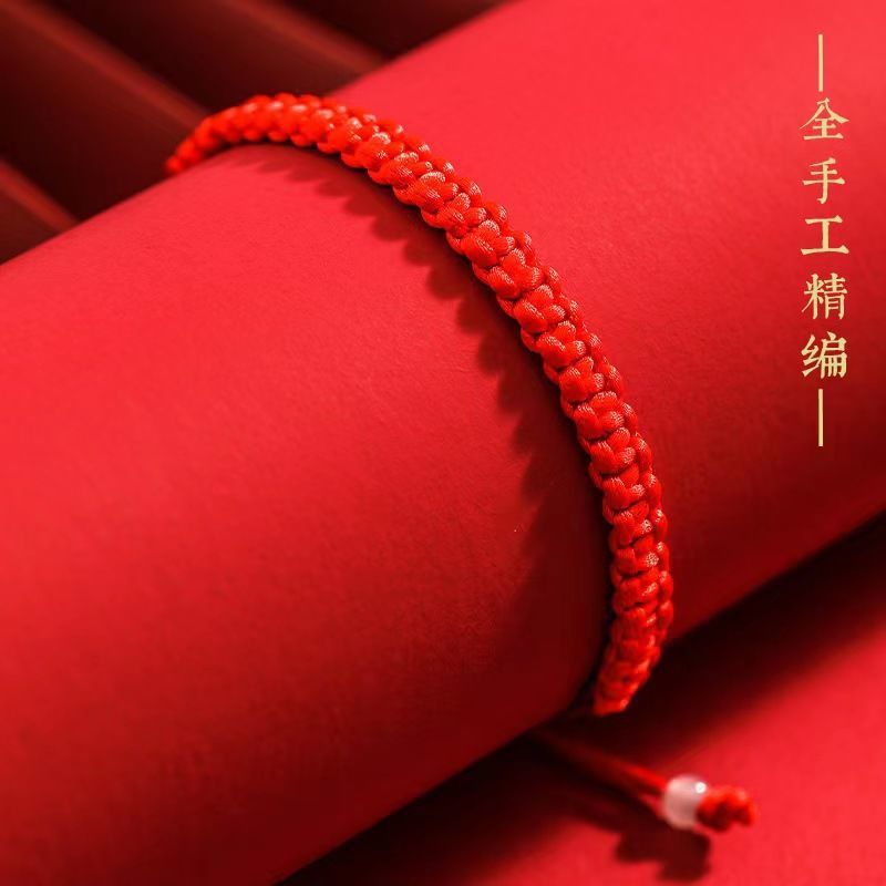 端午节红绳手工编织凤尾结本命年简约手链民族风情侣手链手绳批发产品图