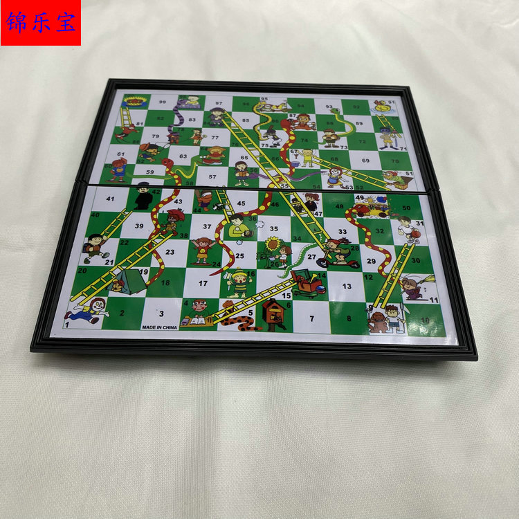 桌面游戏棋蛇棋蛇梯棋SNAKE LADDERS便携式可折叠带磁性大中小号