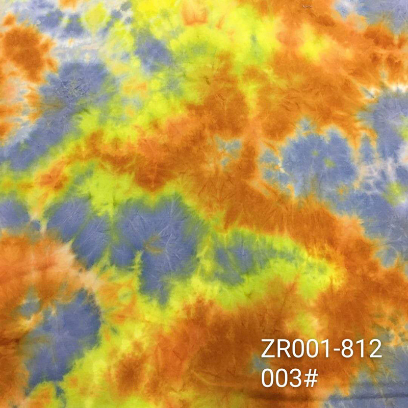 秋冬针织布全棉精梳大卫衣扎染双面涤纶童装卫衣外套面料批发