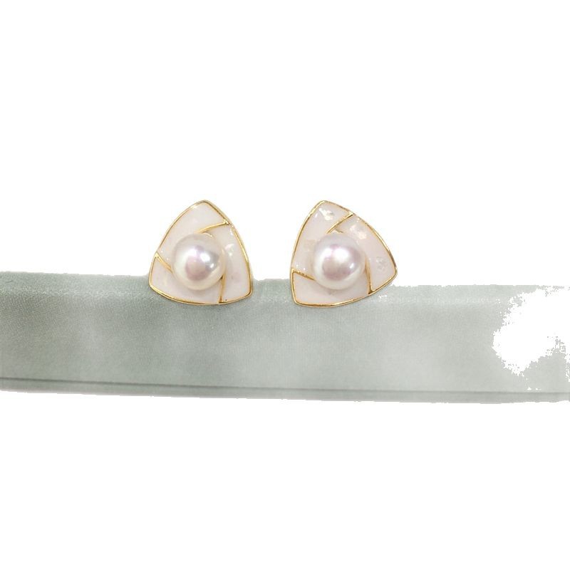 S925 plata esterlina aguja exquisita natural perla de agua dulce pendientes de moda pendientes de gota de aceite orejeras tendencia para mujeres Item Picture