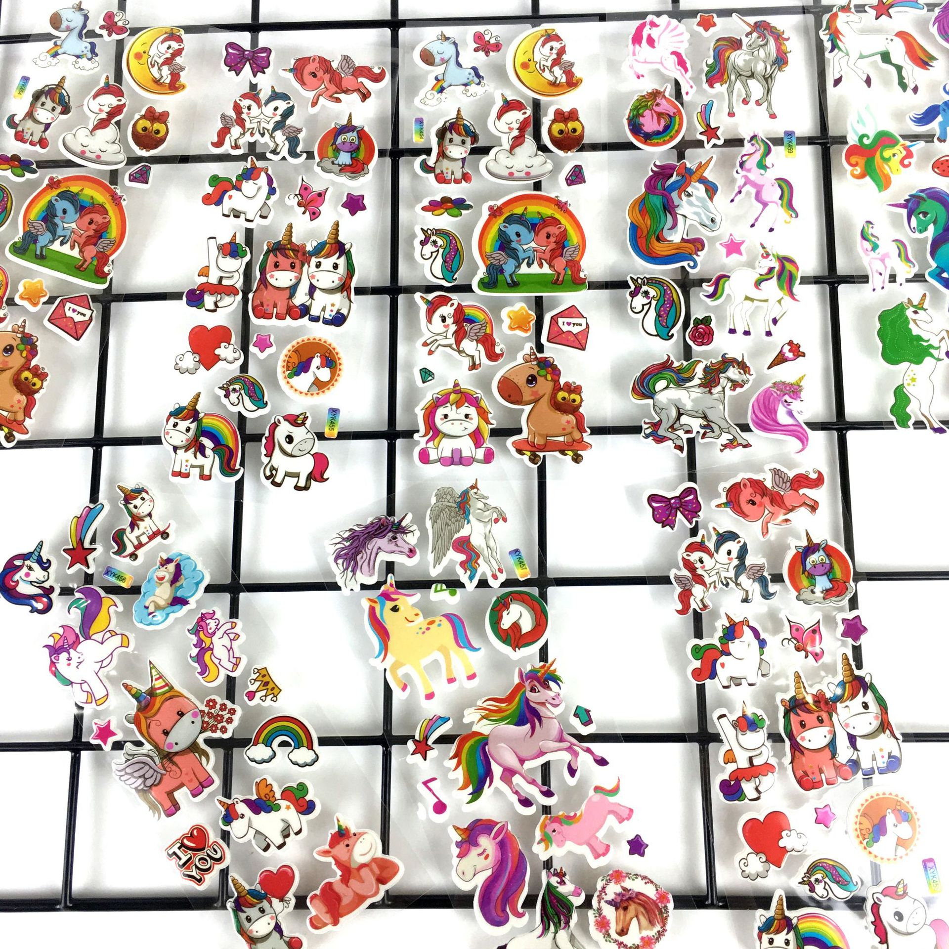 Factory wholesale children's stickers, kindergarten rewards, educational early childhood 3D cartoon stickers, unicorn children's stickers details Picture