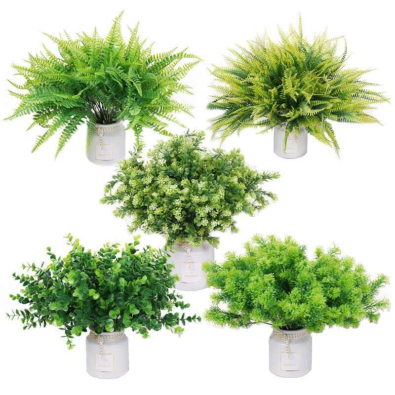 Cross-border exclusive artificial plant 7-leaf, wedding flower arrangement plant, decorative green plant, plant wall background material