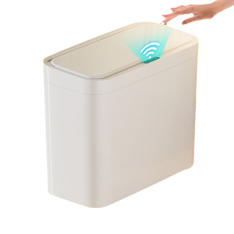 The crevice smart trash can can quickly sense and be easily placed. Wall-mounted and suspended trash can, bathroom wastebasket wholesale Item Picture