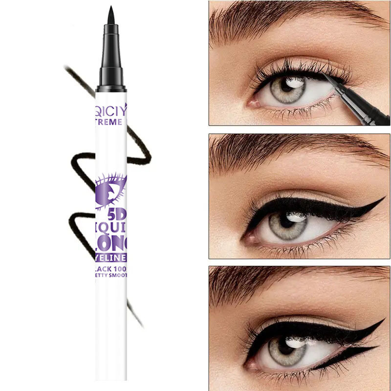 【 Cross-border Exclusive 】QICIY eyeliner Pen: Waterproof, Non-smudging, sweat-proof, long-lasting and non-fading eyeliner Liquid pen wholesale
