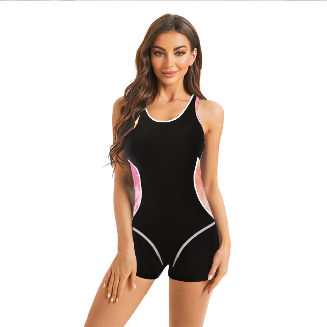 New multi-color one-piece swimming suits for women's swimming pools, slimming sports and racing suits for women's export from Europe and America details Picture