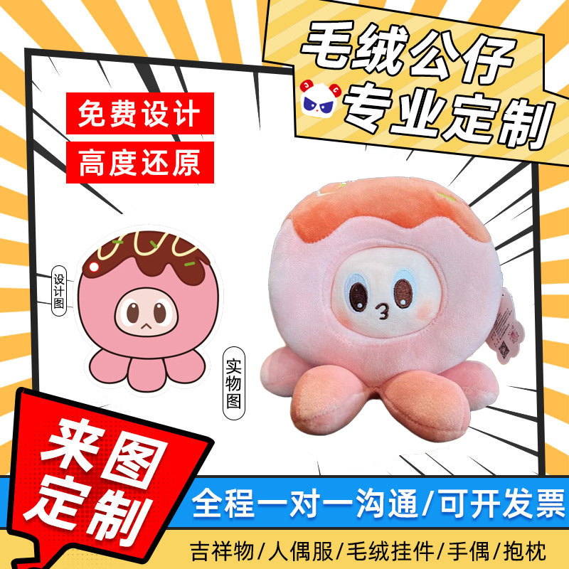 Customized plush pendants, keychains, dolls, cartoon dolls, backpacks, pendants, small gifts, and key chains Specification image