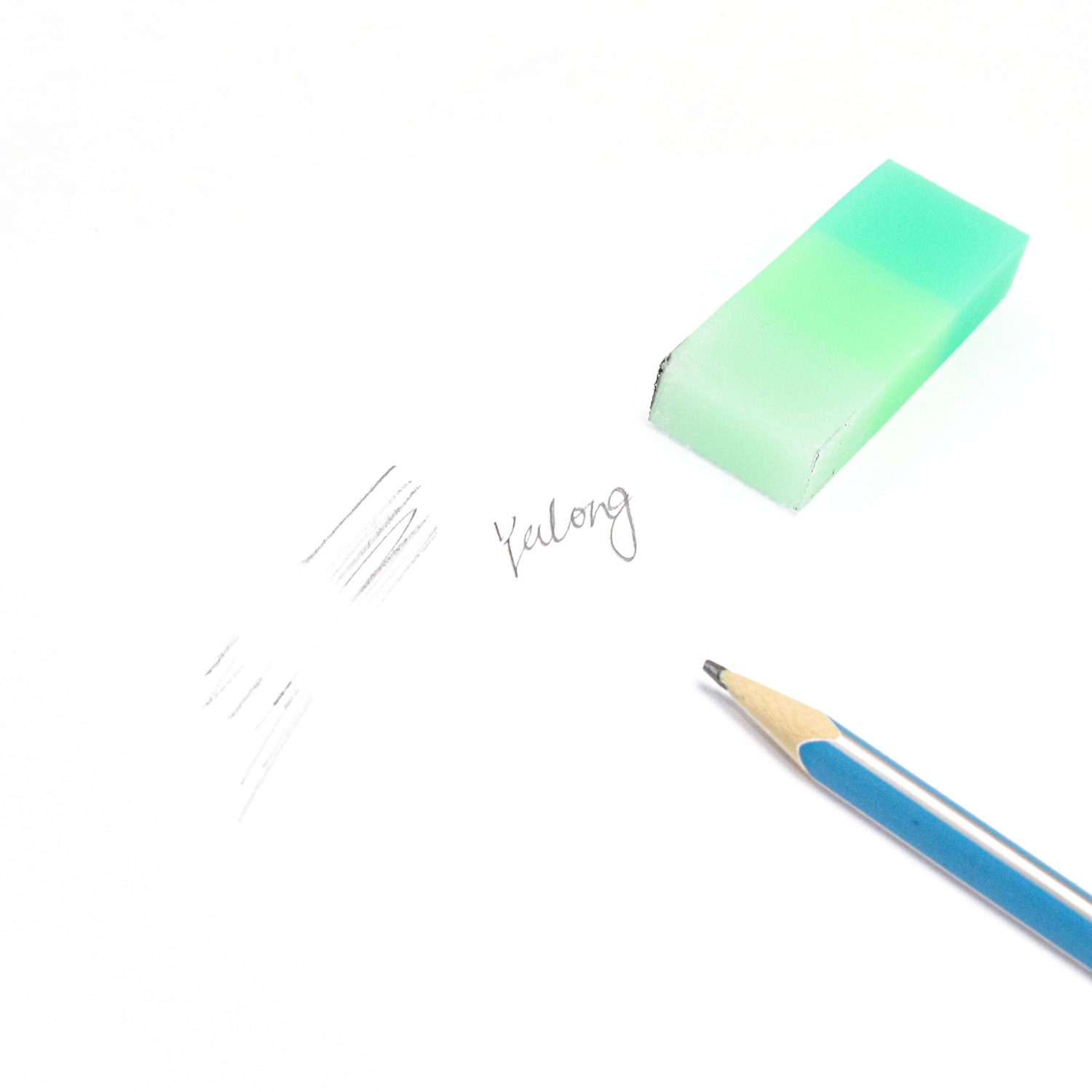 YALONG wholesale new high-end office supplies, 30 pieces per set of classic children's pencils and erasers in three colors Item Picture