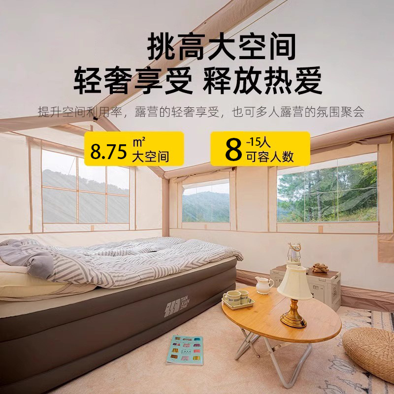 2025 New fully automatic inflatable tent with integrated canopy and outdoor camping picnic tent for 4-6 people, factory wholesale details Picture