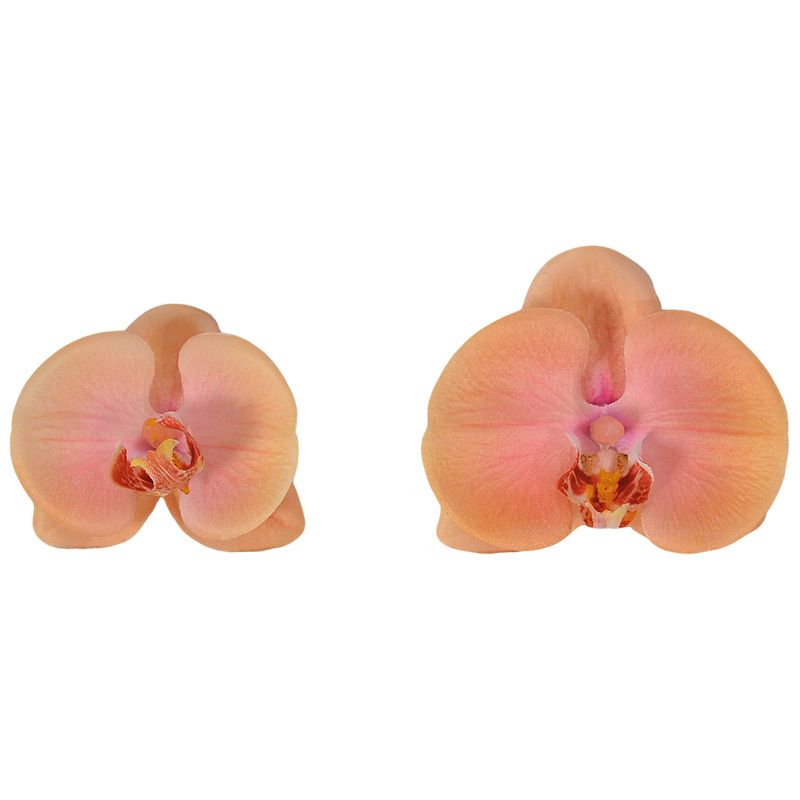 Phalaenopsis flower head artificial flower, diy flower bouquet accessories, wedding decoration, landscaping, home ornaments, cross-border wholesale Item Picture