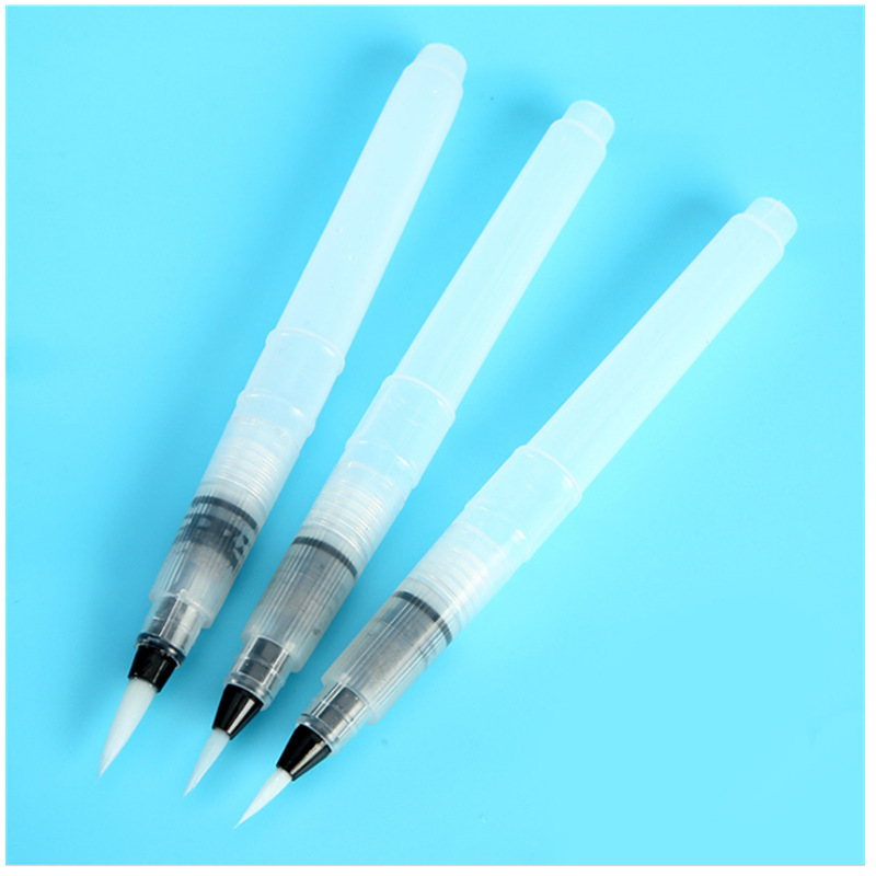 Cross-border best-selling watercolor pens, white soft-tipped brushes, creative calligraphy pens, soft brushes dipped in water for color adjustment, tap water brushes Specification image