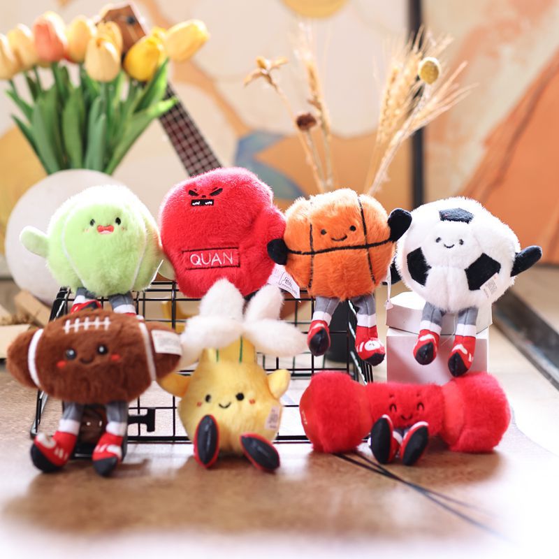 Cute and adorable football and basketball pendants, plush toys, cartoon bags, hanging ornaments, keychains, dolls and stuffed toys Application Scenario