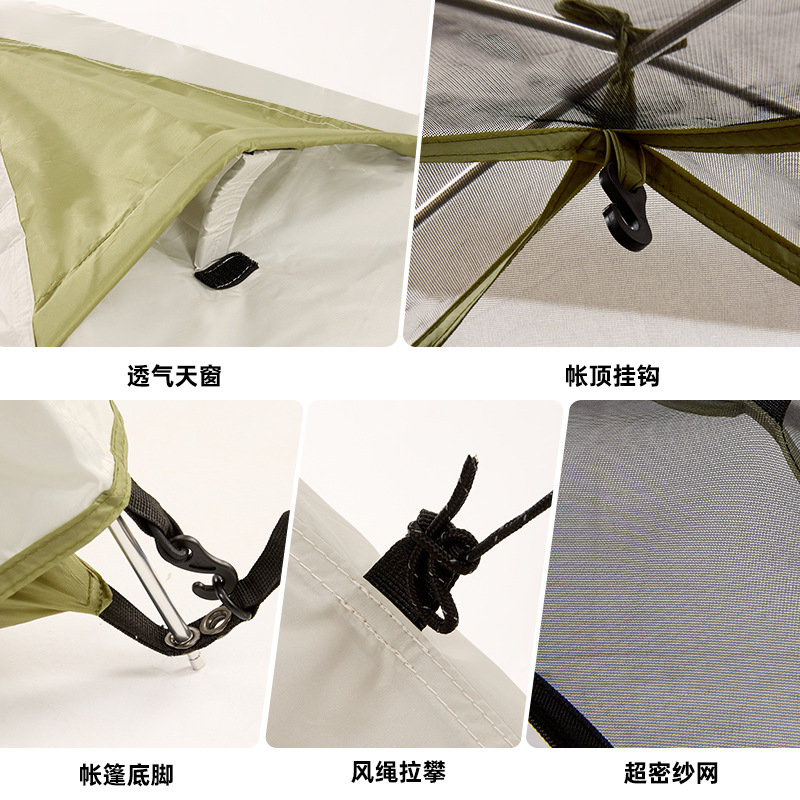 Hiking and mountain climbing tents, outdoor camping overnight, single 2-3 people, rainproof lightweight and convenient folding camping Application Scenario
