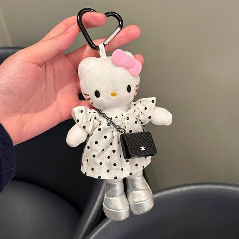 可爱小香风长腿kitty挂饰公仔玩偶创意包包小挂件毛绒钥匙扣礼物细节图