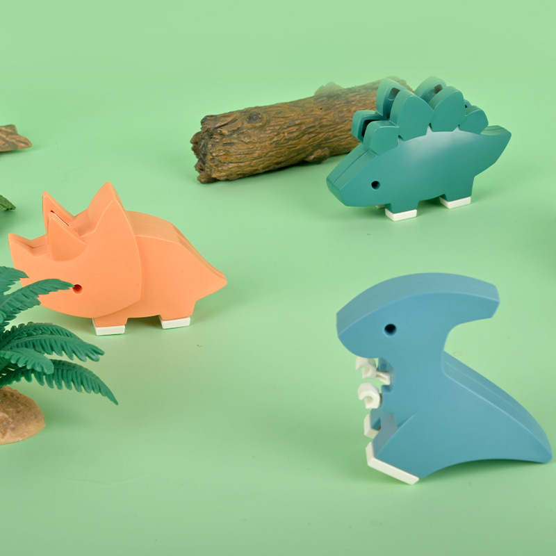 Cross-border magnetic animal building blocks for children's educational assembly of small dinosaur toys details Picture
